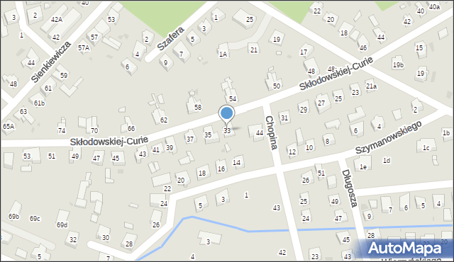 Nowa Sól, Skłodowskiej-Curie Marii, 33, mapa Nowa Sól