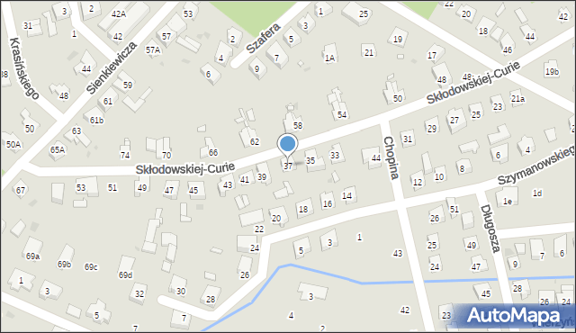 Nowa Sól, Skłodowskiej-Curie Marii, 37, mapa Nowa Sól