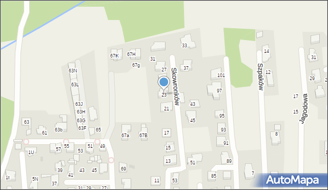 Nowe Chechło, Skowronków, 23, mapa Nowe Chechło