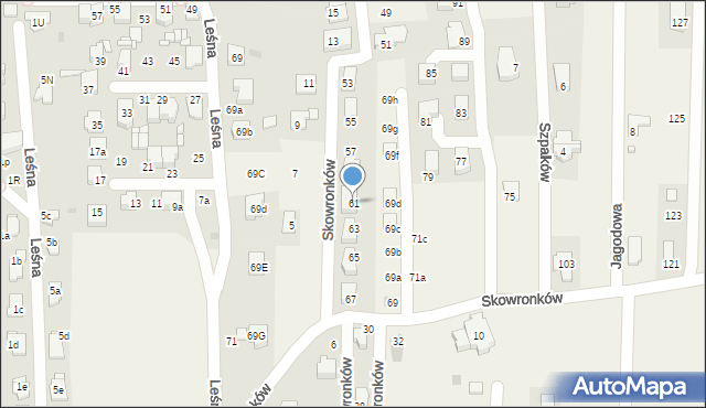 Nowe Chechło, Skowronków, 61, mapa Nowe Chechło