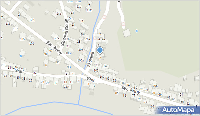 Nowy Targ, Skotnica, 2, mapa Nowego Targu