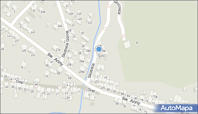 Nowy Targ, Skotnica, 3, mapa Nowego Targu