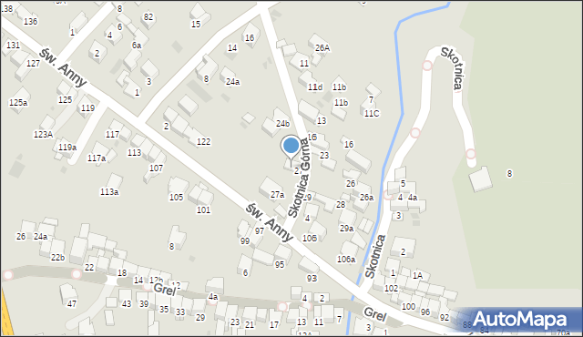 Nowy Targ, Skotnica Górna, 27, mapa Nowego Targu