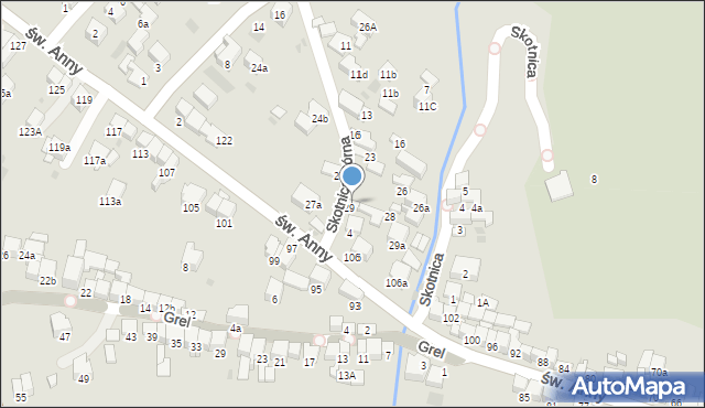 Nowy Targ, Skotnica Górna, 6, mapa Nowego Targu