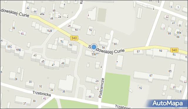 Oborniki Śląskie, Skłodowskiej-Curie Marii, 53b, mapa Oborniki Śląskie