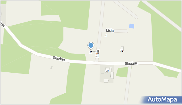 Obrowo, Skośna, 27, mapa Obrowo