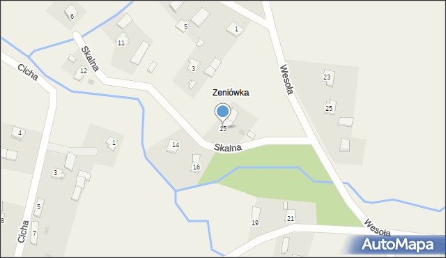 Odrzechowa, Skalna, 15, mapa Odrzechowa