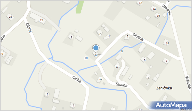 Odrzechowa, Skalna, 6, mapa Odrzechowa