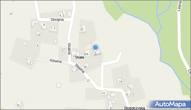 Okrajnik, Skalna, 20, mapa Okrajnik