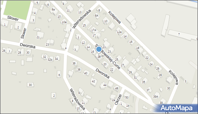 Olkusz, Skłodowskiej-Curie Marii, 18, mapa Olkusz