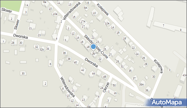 Olkusz, Skłodowskiej-Curie Marii, 20, mapa Olkusz