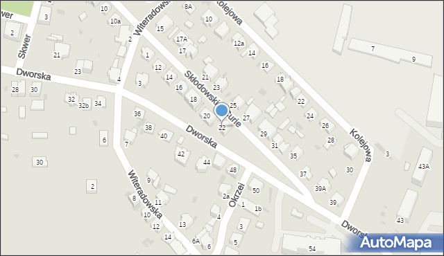 Olkusz, Skłodowskiej-Curie Marii, 22, mapa Olkusz