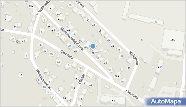 Olkusz, Skłodowskiej-Curie Marii, 29, mapa Olkusz