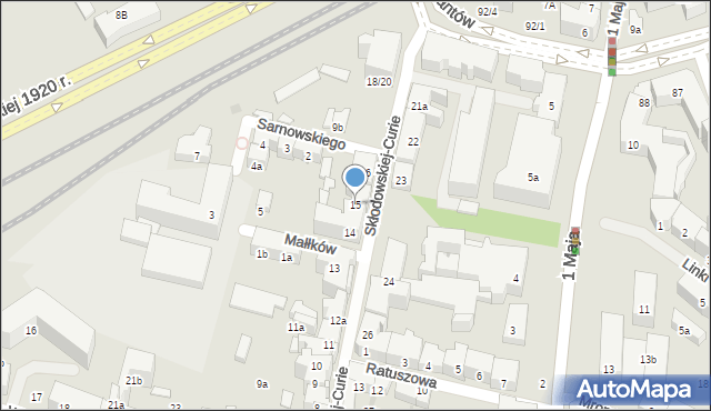 Olsztyn, Skłodowskiej-Curie Marii, 15, mapa Olsztyna
