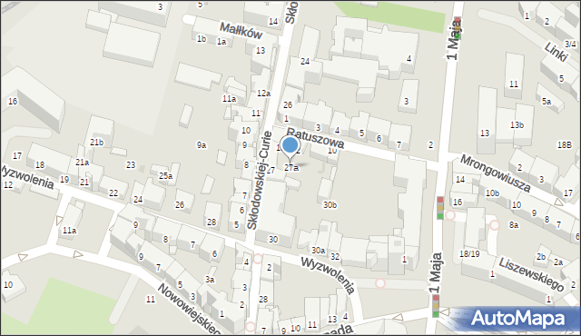 Olsztyn, Skłodowskiej-Curie Marii, 27a, mapa Olsztyna