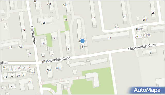 Opoczno, Skłodowskiej-Curie Marii, 8, mapa Opoczno