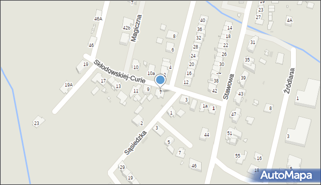 Opole, Skłodowskiej-Curie Marii, 7, mapa Opola