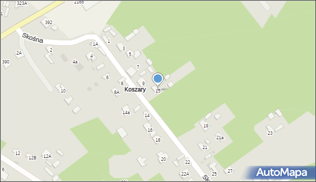 Ostrowiec Świętokrzyski, Skośna, 15, mapa Ostrowiec Świętokrzyski