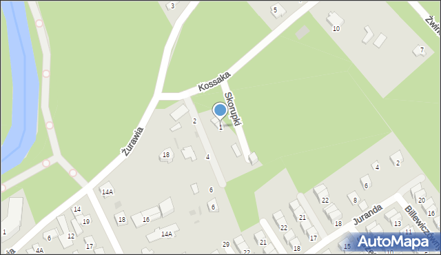 Otwock, Skorupki Ignacego Jana, ks., 1, mapa Otwock