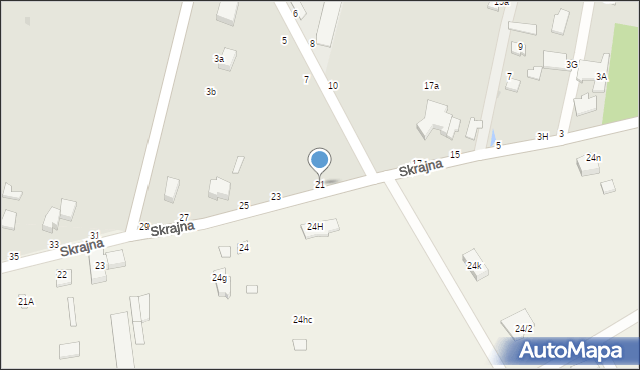 Pabianice, Skrajna, 21, mapa Pabianic