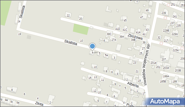 Piekary Śląskie, Skalista, 7, mapa Piekary Śląskie