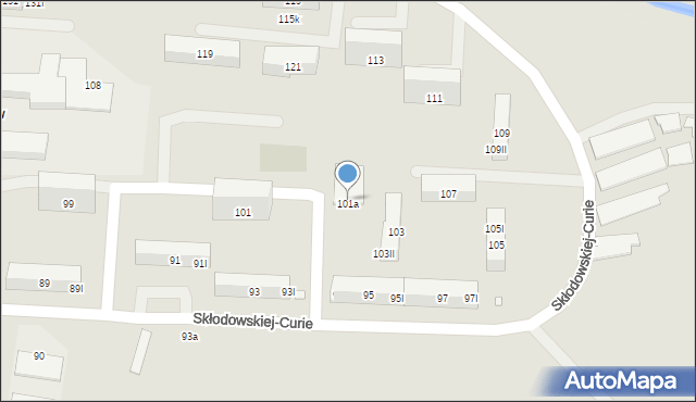 Piekary Śląskie, Skłodowskiej-Curie Marii, 101a, mapa Piekary Śląskie