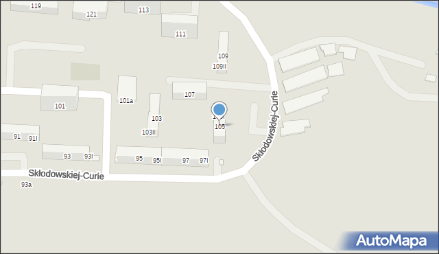 Piekary Śląskie, Skłodowskiej-Curie Marii, 105, mapa Piekary Śląskie