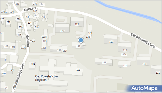 Piekary Śląskie, Skłodowskiej-Curie Marii, 133I, mapa Piekary Śląskie