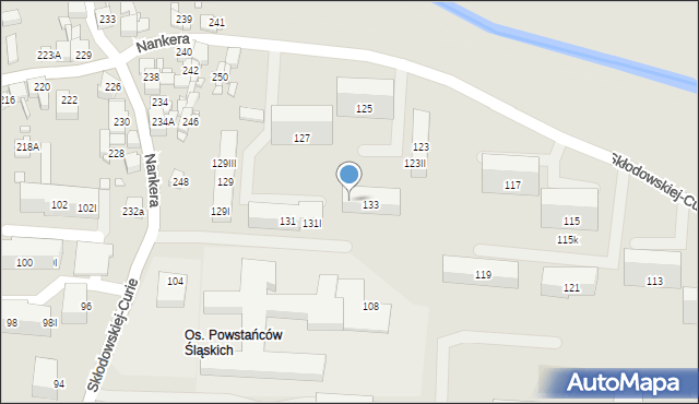 Piekary Śląskie, Skłodowskiej-Curie Marii, 133II, mapa Piekary Śląskie