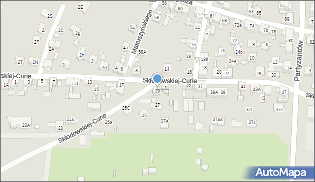 Piekary Śląskie, Skłodowskiej-Curie Marii, 29, mapa Piekary Śląskie