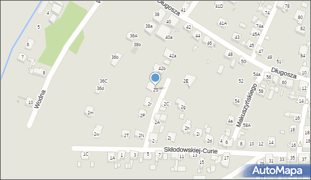 Piekary Śląskie, Skłodowskiej-Curie Marii, 2S, mapa Piekary Śląskie