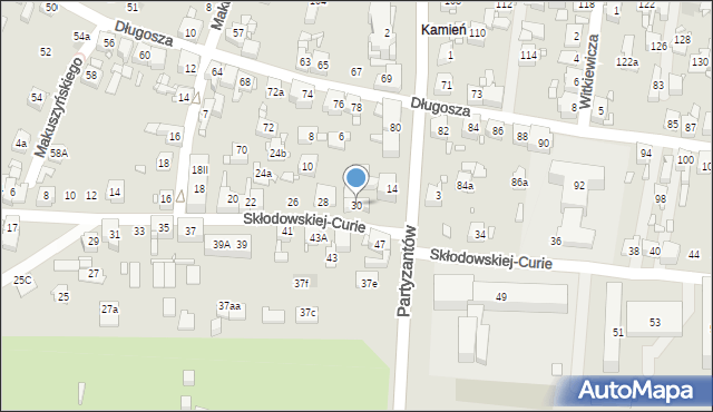 Piekary Śląskie, Skłodowskiej-Curie Marii, 30, mapa Piekary Śląskie