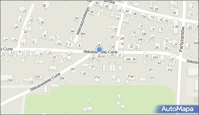 Piekary Śląskie, Skłodowskiej-Curie Marii, 31a, mapa Piekary Śląskie