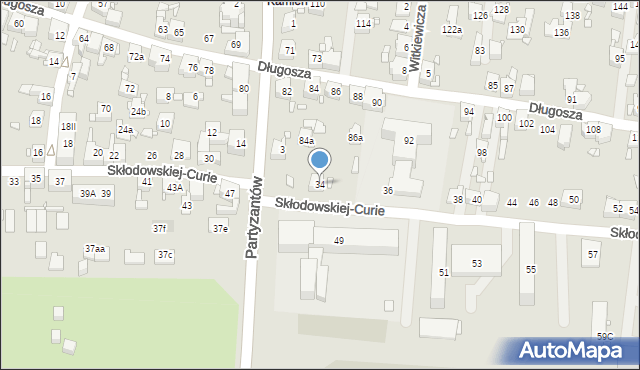 Piekary Śląskie, Skłodowskiej-Curie Marii, 34, mapa Piekary Śląskie