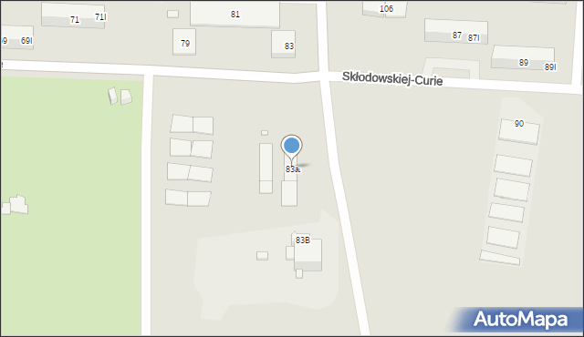 Piekary Śląskie, Skłodowskiej-Curie Marii, 83a, mapa Piekary Śląskie