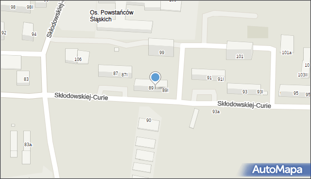 Piekary Śląskie, Skłodowskiej-Curie Marii, 89II, mapa Piekary Śląskie