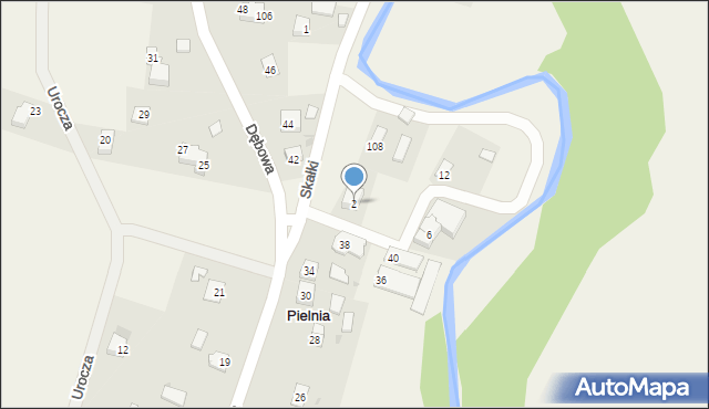 Pielnia, Skałki Mikołaja, 2, mapa Pielnia