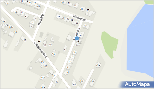 Pilchowice, Skarbnika, 20, mapa Pilchowice