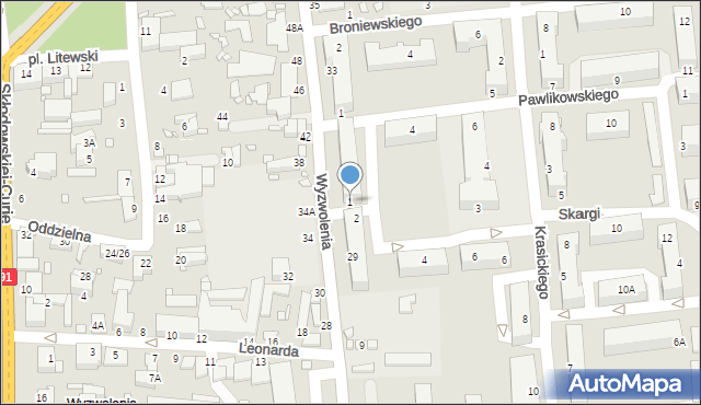 Piotrków Trybunalski, Skargi Piotra, ks., 1, mapa Piotrków Trybunalski