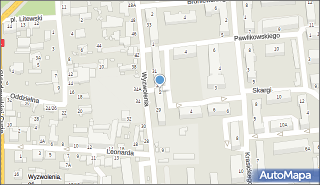 Piotrków Trybunalski, Skargi Piotra, ks., 2, mapa Piotrków Trybunalski