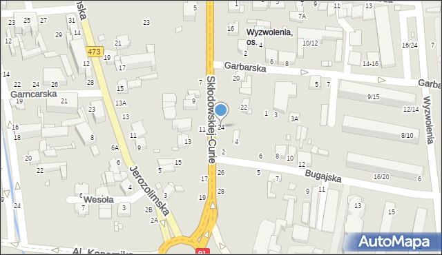 Piotrków Trybunalski, Skłodowskiej-Curie Marii, 24, mapa Piotrków Trybunalski