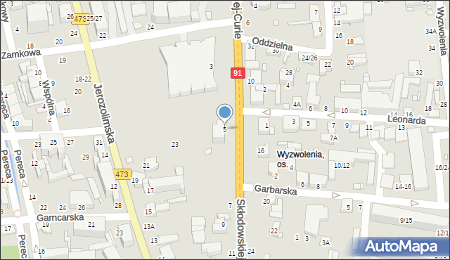 Piotrków Trybunalski, Skłodowskiej-Curie Marii, 5, mapa Piotrków Trybunalski