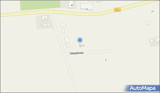 Piotrkowice, Składowa, 1, mapa Piotrkowice