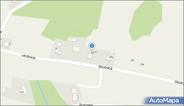 Pisarzowice, Skotnica, 28, mapa Pisarzowice