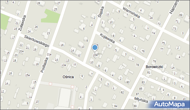 Płock, Skierkowskiego Władysława, ks., 10A, mapa Płock