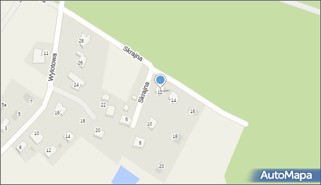 Podańsko, Skrajna, 12, mapa Podańsko