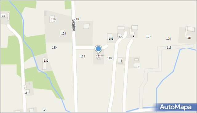 Poręba Spytkowska, Skalna, 121, mapa Poręba Spytkowska