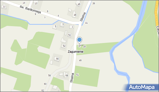 Poręba Spytkowska, Skalna, 47, mapa Poręba Spytkowska