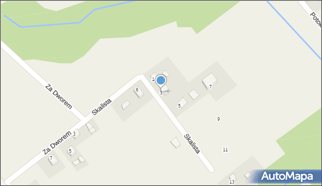 Poręba Żegoty, Skalista, 3, mapa Poręba Żegoty