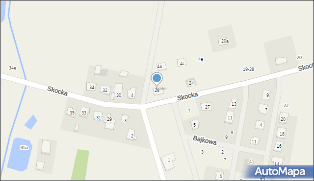 Potrzanowo, Skocka, 28, mapa Potrzanowo